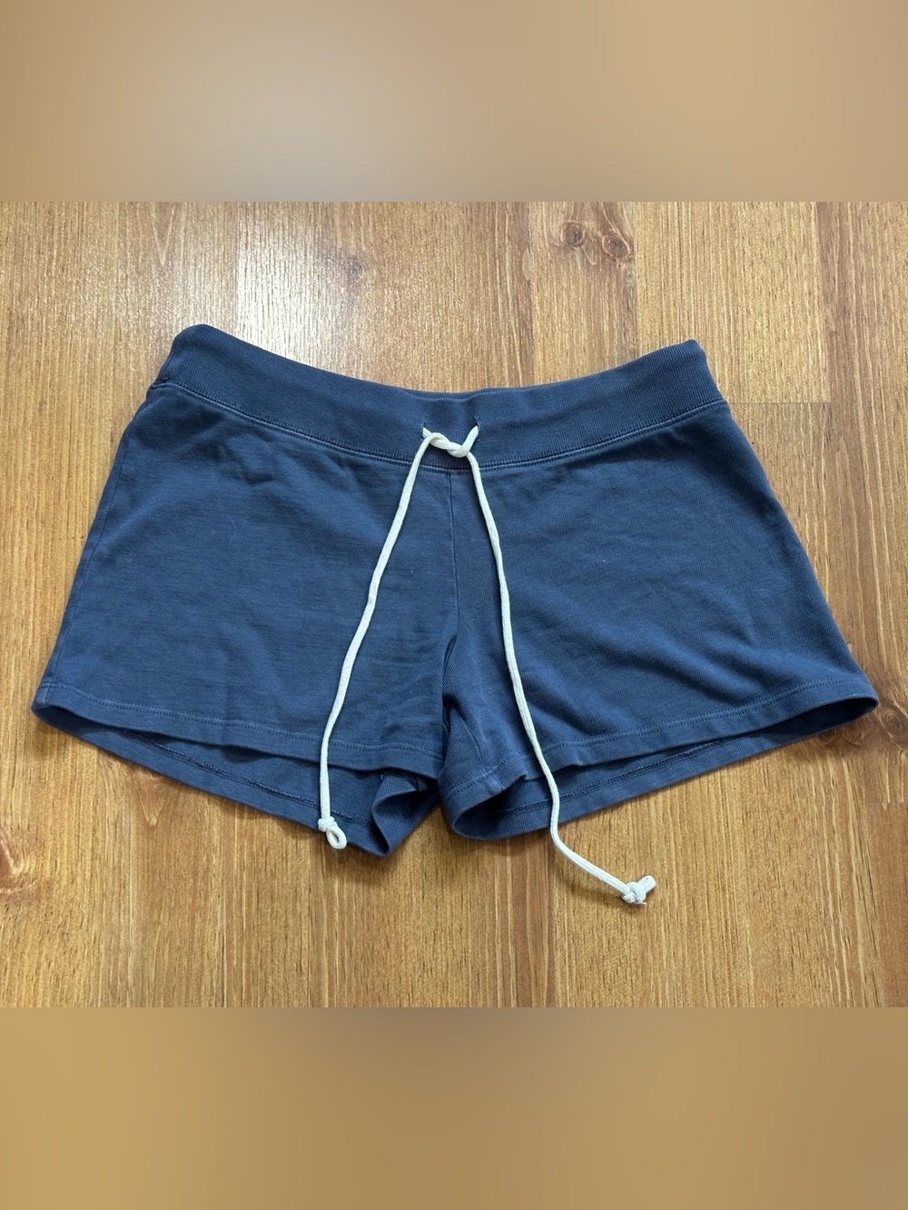 Women's Brandy Melville navy blue athletic pull-on shorts with drawstring